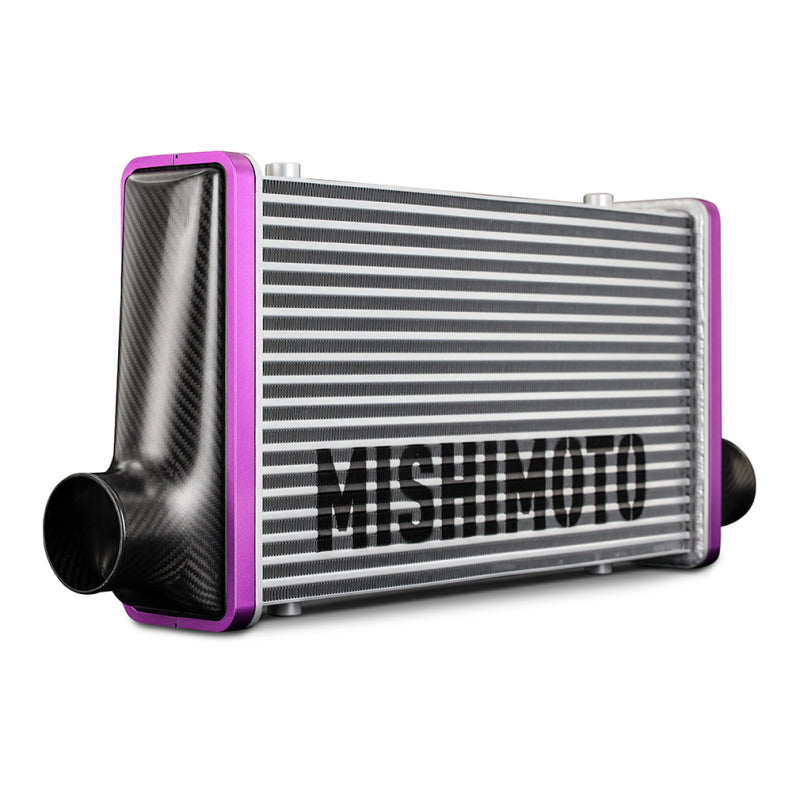 Mishimoto Universal Carbon Fiber Intercooler - Matte Tanks - 600mm Black Core - C-Flow - BK V-Band