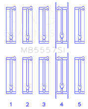 Cargar imagen en el visor de la galería, King Engine Bearings Chevrolet 121Ci/Ln2 134Ci (Size +1.0mm) Main Bearing Set