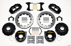 Wilwood Narrow Superlite 4R Rear P-Brk Kit 12.88in Drilled Mopar/Dana 2.36in Off w/Snap Ring Bearing