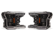 Cargar imagen en el visor de la galería, Raxiom 18-20 Ford F-150 LED Halo Surround Headlights with Amber DRL- Black Housing- Clear Lens