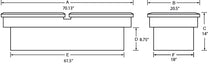 Cargar imagen en el visor de la galería, Lund 67-99 Chevy CK Ultima Dual Lid Gull Wing Crossover Tool Box - Black