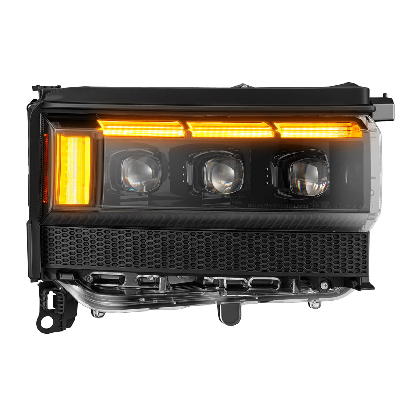AlphaRex 24-26 Toyota LC250 NOVA LED Proj Headlight Alpha Blk  w/Activ Light/Seq Signal/Switchback