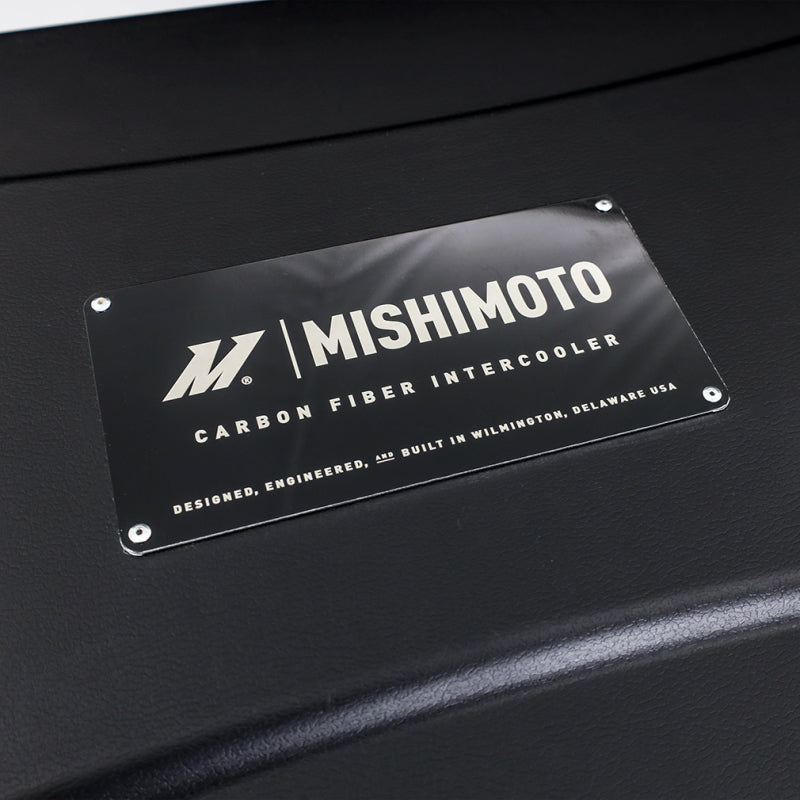 Mishimoto Universal Carbon Fiber Intercooler - Matte Tanks - 525mm Black Core - C-Flow - R V-Band