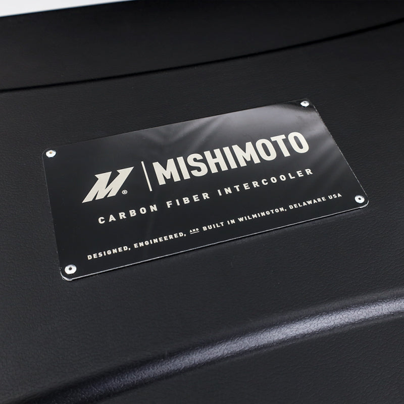 Mishimoto Universal Carbon Fiber Intercooler - Matte Tanks - 600mm Black Core - C-Flow - BK V-Band