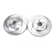 Cargar imagen en el visor de la galería, Power Stop 05-12 Acura RL Front Evolution Drilled &amp; Slotted Rotors - Pair