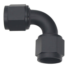 Cargar imagen en el visor de la galería, DeatschWerks 10AN Flare Female Swivel 90-Degree to 10AN Flare Female Swivel - Anodized Matte Black