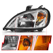 Cargar imagen en el visor de la galería, ANZO 1996-2013 Freightliner Columbia LED Crystal Headlights Chrome Housing w/ Clear Lens (Pair)