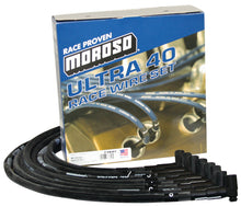 Cargar imagen en el visor de la galería, Moroso Chevrolet Small Block (w/Jesel) Ignition Wire Set - Ultra 40 - Sleeved - 90 Degree - Black