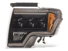 Cargar imagen en el visor de la galería, Raxiom 09-14 Ford F-150 CXR Series LED Projector Headlights- Black Housing- Clear Lens