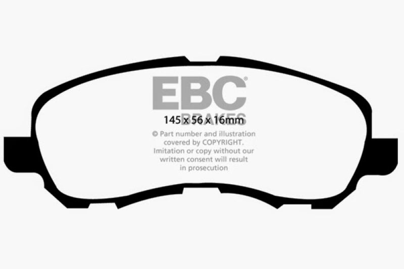 EBC 06-10 Dodge Caliber 1.8 Extra Duty Front Brake Pads