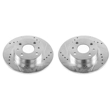 Cargar imagen en el visor de la galería, Power Stop 12-18 Fiat 500 Rear Evolution Drilled &amp; Slotted Rotors - Pair