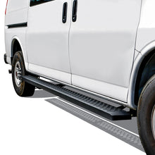 Cargar imagen en el visor de la galería, Westin Ford Transit Van 150/250/350 (46in Driver &amp; 97in. Pass) Grate Steps Running Boards - Tex. Blk