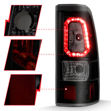 Cargar imagen en el visor de la galería, ANZO 2003-2006 Chevy Silverado 1500 LED Taillights Plank Style Black w/Smoke Lens