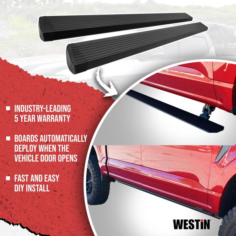 Westin 19-25 Chevrolet Silverado/Sierra 1500 Double Cab Pro-e Electric Running Boards - Textured BLK