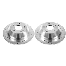 Cargar imagen en el visor de la galería, Power Stop 10-18 Hyundai Santa Fe Rear Evolution Drilled &amp; Slotted Rotors - Pair