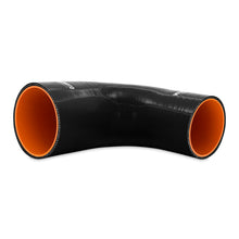 Cargar imagen en el visor de la galería, Mishimoto Silicone Reducer Coupler 90 Degree 3in to 3.75in - Black