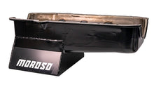 Cargar imagen en el visor de la galería, Moroso 80-85 Chevrolet SBC (w/Passenger Side Dipstick) Wet Sump 7qt 8.25in Steel Oil Pan - Black