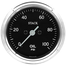 Cargar imagen en el visor de la galería, Autometer Stack 52mm 0-100 PSI 1/8in NPTF Male Pro Stepper Motor Oil Pressure Gauge - Classic