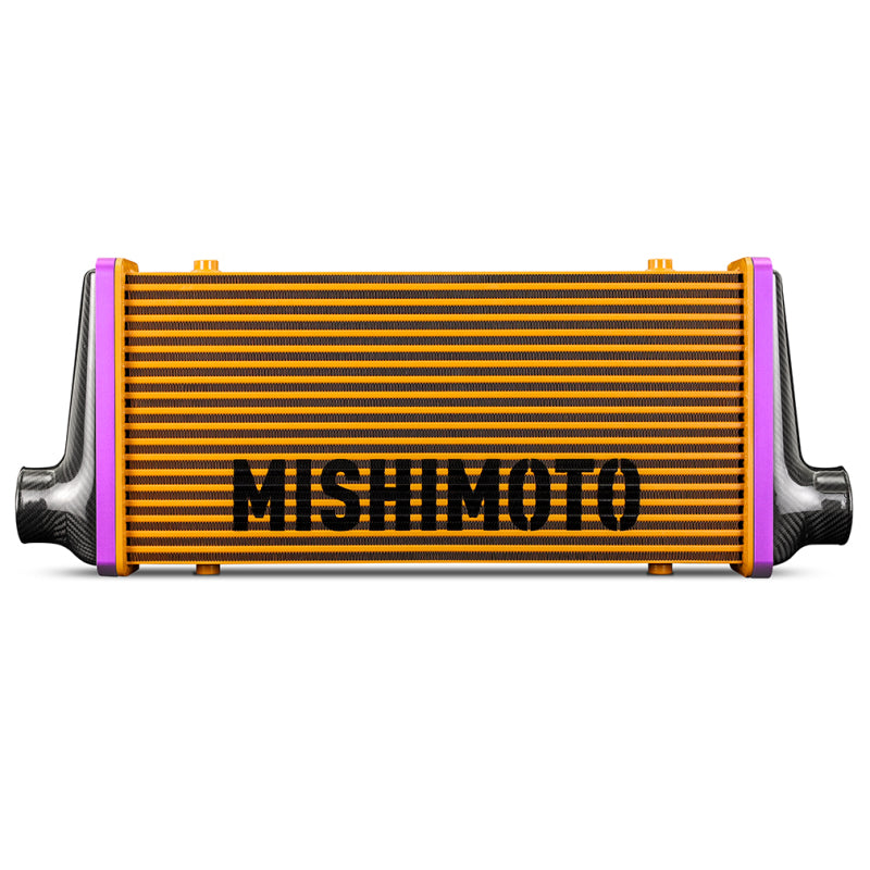 Mishimoto Universal Carbon Fiber Intercooler - Matte Tanks - 450mm Black Core - S-Flow - GR V-Band