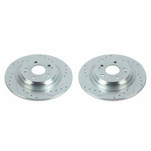 Cargar imagen en el visor de la galería, Power Stop 17-20 Acura MDX Rear Evolution Drilled &amp; Slotted Rotors - Pair