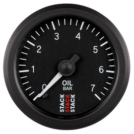 Autometer Stack 52mm 0-7 Bar M10 Male Pro Stepper Motor Oil Pressure Gauge - Black