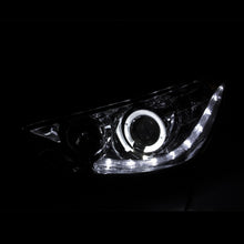 Load image into Gallery viewer, ANZO 2012-2013 Hyundai Accent Projector Headlights w/ Halo Black (CCFL)