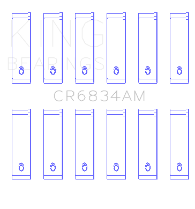 King Engine Bearings Chrysler 3.3/3.8 V6 +.002 Os/Od (Size +0.25mm) Connecting Rod Bearing Set