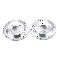 Cargar imagen en el visor de la galería, Power Stop 14-19 Ford Fiesta Rear Evolution Drilled &amp; Slotted Rotors - Pair