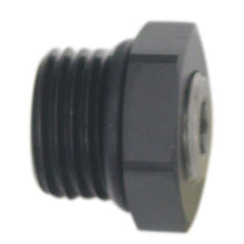 Cargar imagen en el visor de la galería, DeatschWerks 6AN ORB Male Plug Fitting with 1/8in NPT Gauge Port - Anodized Matte Black