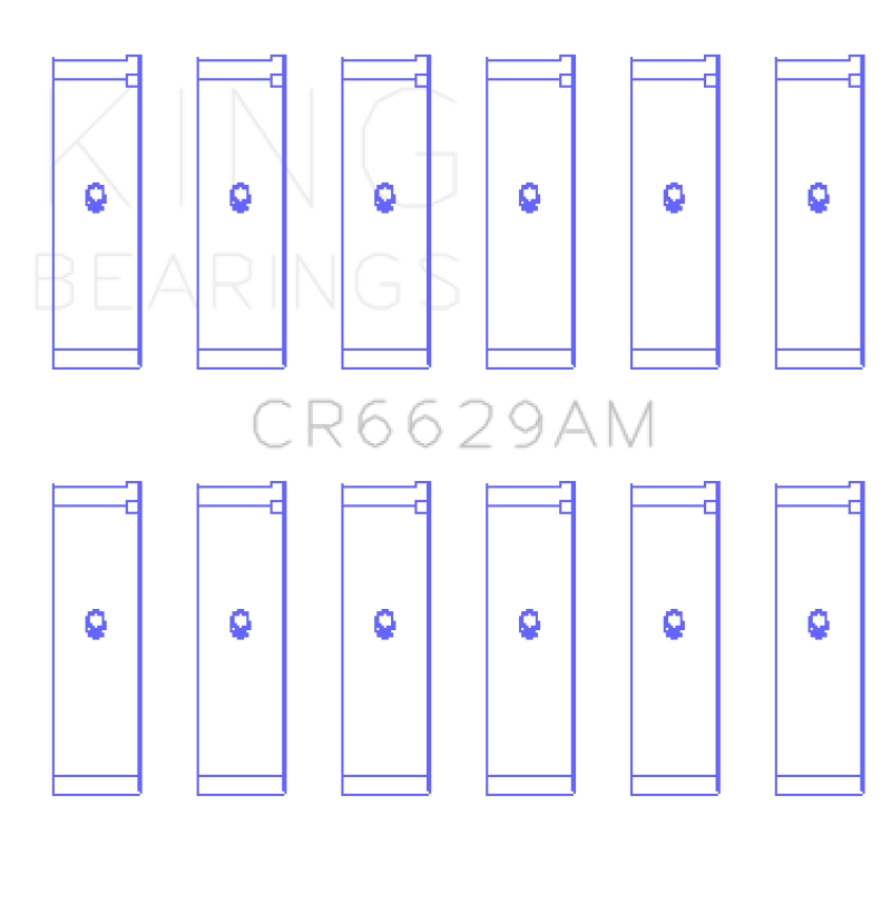 King Engine Bearings Mitsubishi 181CI 3.0L 6G72 V6 / 152CI 2.5L 6G73 V6 (Size +0.25) Rod Bearing Set