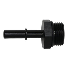 Cargar imagen en el visor de la galería, DeatschWerks 10AN ORB Male to 5/16in Male EFI Quick Connect Adapter - Anodized Matte Black