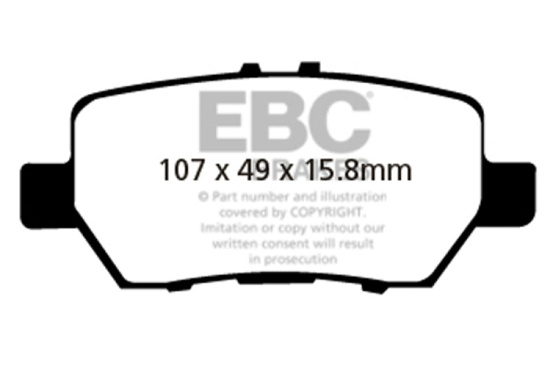 EBC 05-08 Acura RL 3.5 Greenstuff Rear Brake Pads