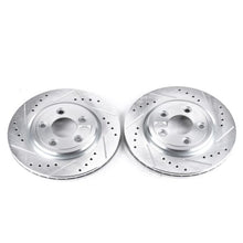 Cargar imagen en el visor de la galería, Power Stop 02-05 Ford Thunderbird Rear Evolution Drilled &amp; Slotted Rotors - Pair