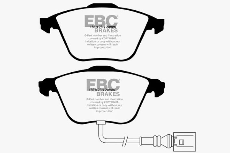 EBC 08-11 Volkswagen CC 3.6 Greenstuff Front Brake Pads