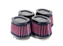 Cargar imagen en el visor de la galería, K&amp;N Universal Rubber Filter 2.125in Flange ID/3in x 4in Tapered Oval/2.75in Height (4 Filters)