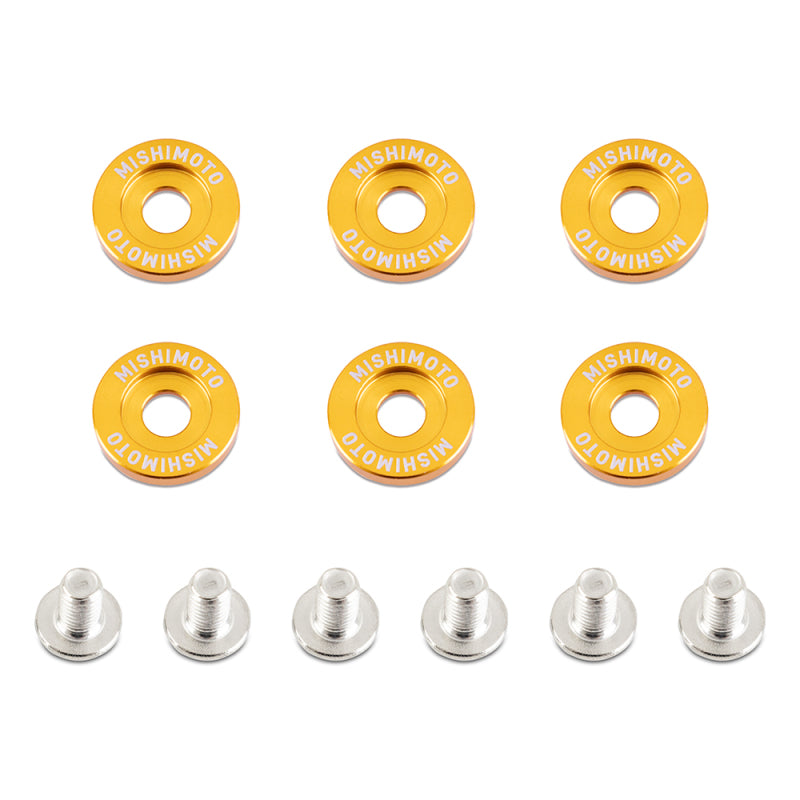 Mishimoto Large Fender Washer Kit (6pcs) - Gold