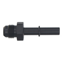 Cargar imagen en el visor de la galería, DeatschWerks 6AN Male Flare to 5/16in Male EFI Quick Connect Adapter - Anodized Matte Black