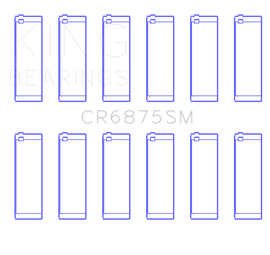 King Engine Bearings Mercedes Benz OM 642 Sputter Replacement Connecting Rod Bearing +0.50 Oversize