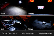 Cargar imagen en el visor de la galería, Diode Dynamics 07-15 Infiniti G37 Sedan Interior LED Kit Cool White Stage 1