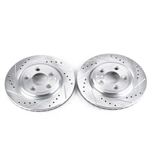 Cargar imagen en el visor de la galería, Power Stop 02-05 Ford Thunderbird Rear Evolution Drilled &amp; Slotted Rotors - Pair