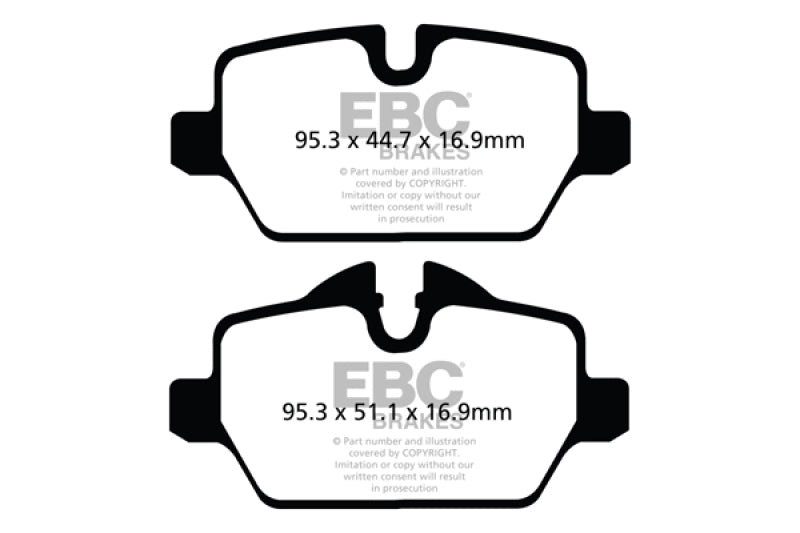 EBC 10+ Mini Countryman 1.6 Cooper Greenstuff Rear Brake Pads