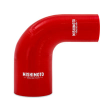 Cargar imagen en el visor de la galería, Mishimoto Silicone Reducer Coupler 90 Degree 1.75in to 2.5in - Red