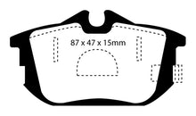 Cargar imagen en el visor de la galería, EBC 99-04 Volvo S40 1.9 Turbo T4 (200 BHP) Yellowstuff Rear Brake Pads