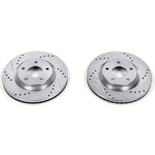 Cargar imagen en el visor de la galería, Power Stop 08-13 Nissan Rogue Front Evolution Drilled &amp; Slotted Rotors - Pair