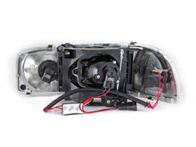 Load image into Gallery viewer, ANZO 1999-2006 Gmc Sierra 1500 Projector Headlights w/ Halo Black