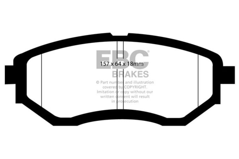 EBC 05-08 Subaru Tribeca 3.0 Extra Duty Front Brake Pads