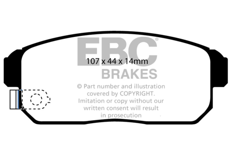 EBC 03-12 Mazda RX8 1.3 Rotary (Standard Suspension) Bluestuff Rear Brake Pads