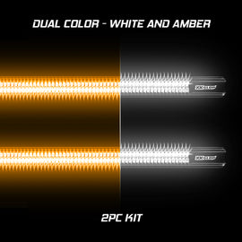 XK Glow Jeep & Truck Running Board Light w/ Turn Signal 2x48in White + Amber
