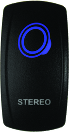DragonFire Racing Lighted Switch Stereo On/Off Blue