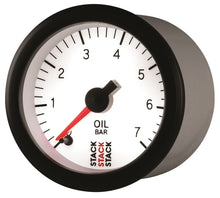 Cargar imagen en el visor de la galería, Autometer Stack 52mm 0-7 Bar M10 Male Pro Stepper Motor Oil Pressure Gauge - White